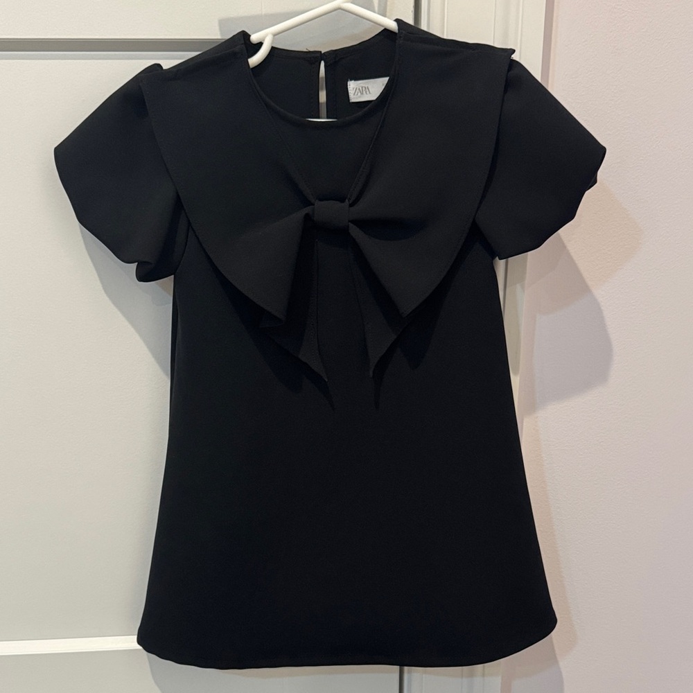 Zara Black Kids Dress with Bow Detail